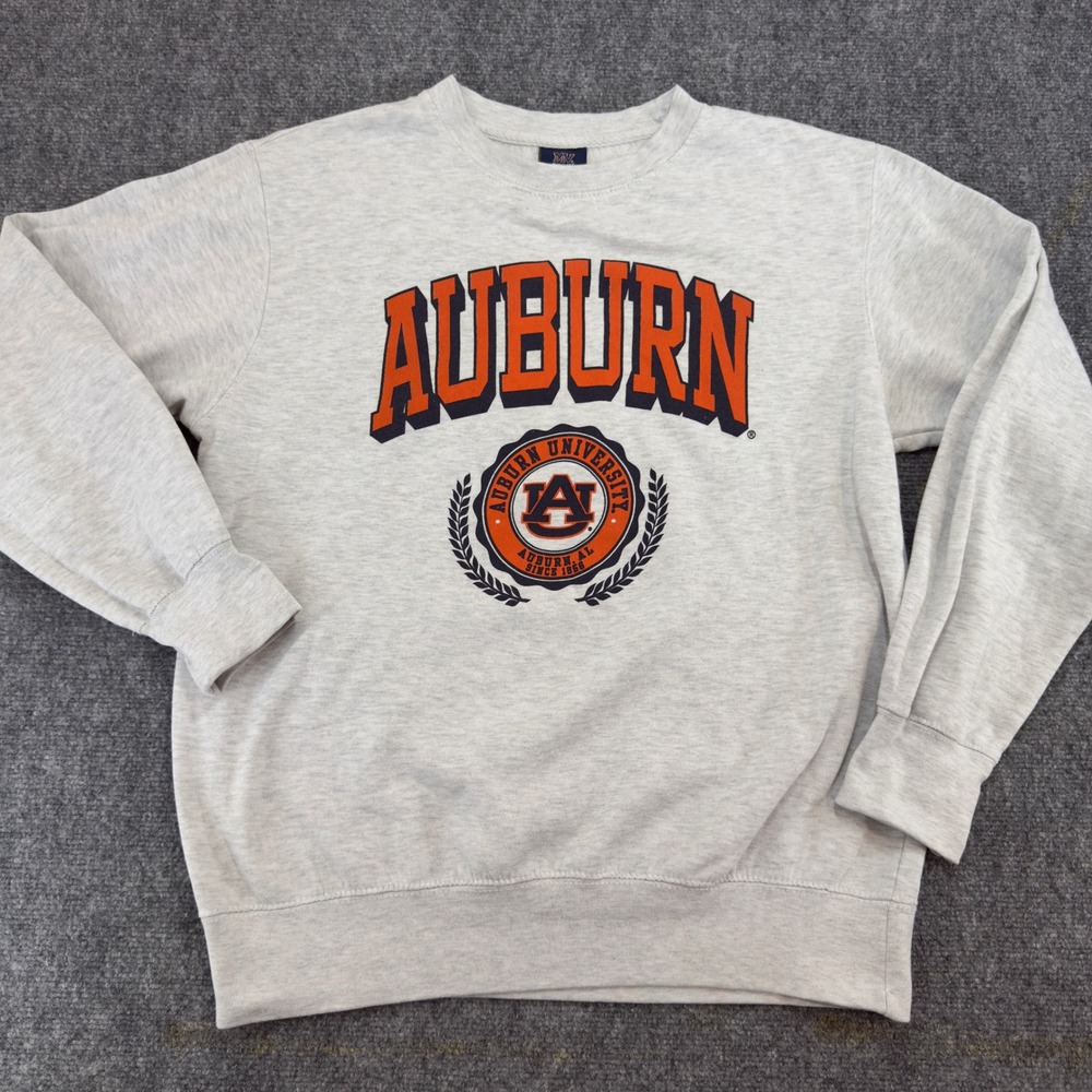 MV Sport Auburn University Graphic Sweatshirt Heather Gray Size Medium